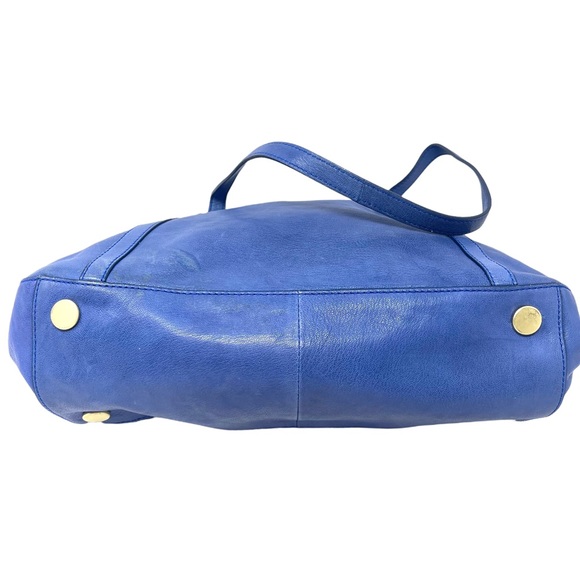 Fossil Bags Fossil Blue Leather Large Gwen Shopper Tote Bag Poshmark